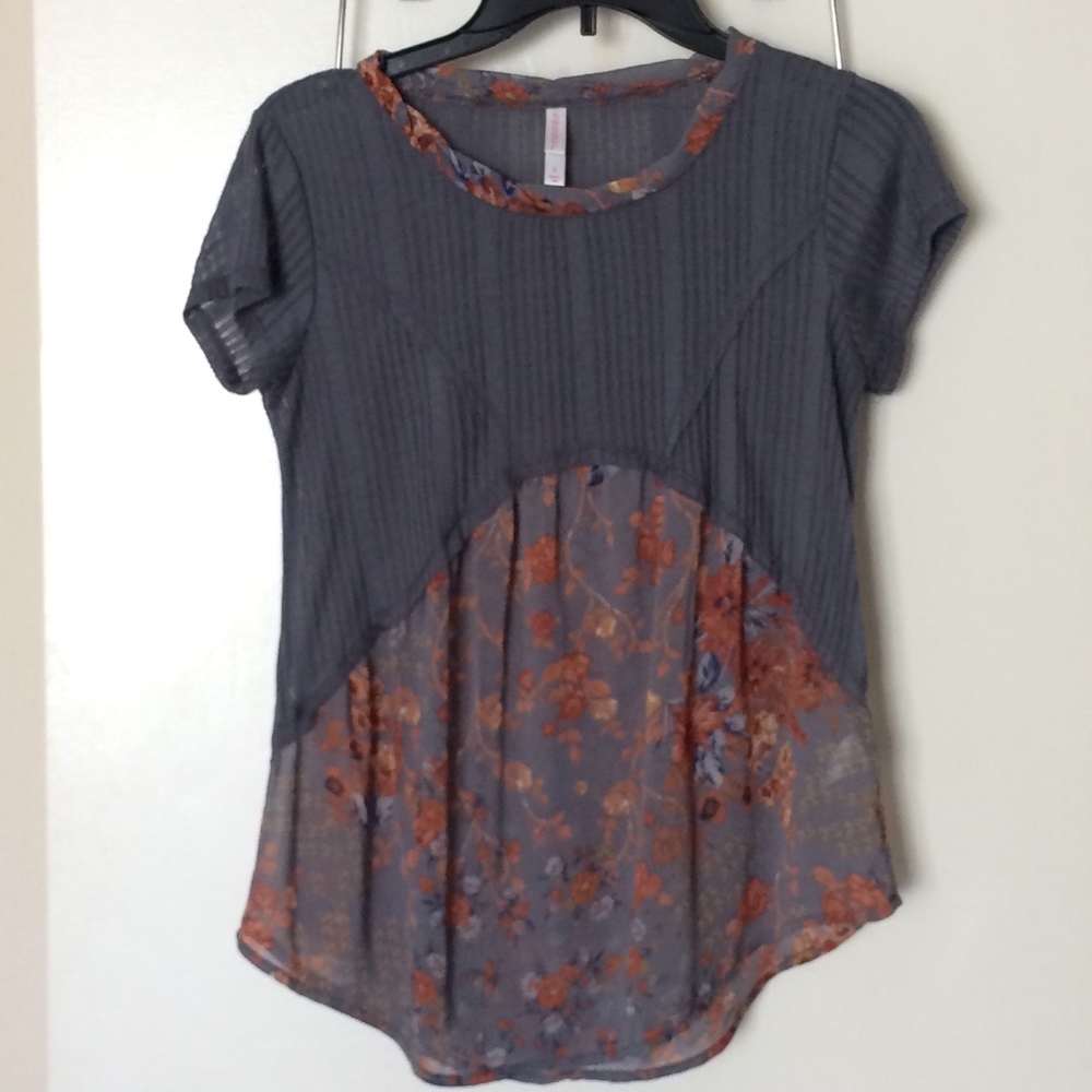 Xhilaration ribbed and sheer top (S)